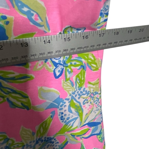 Lilly Pulitzer Declan Mini T-shirt Dress M Pink Blue Floral Short Sleeve preppy - Picture 5 of 8